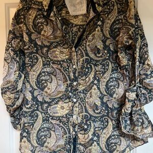 Cino paisley cotton blouse medium